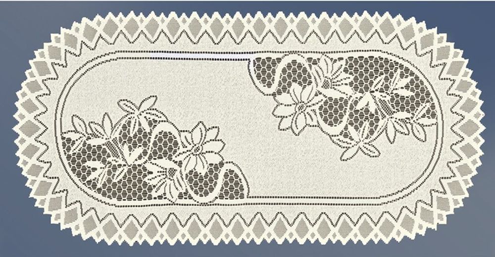 Дорожка жаккардовая овальная, 50*100 см, цвет бежевый, Польша.