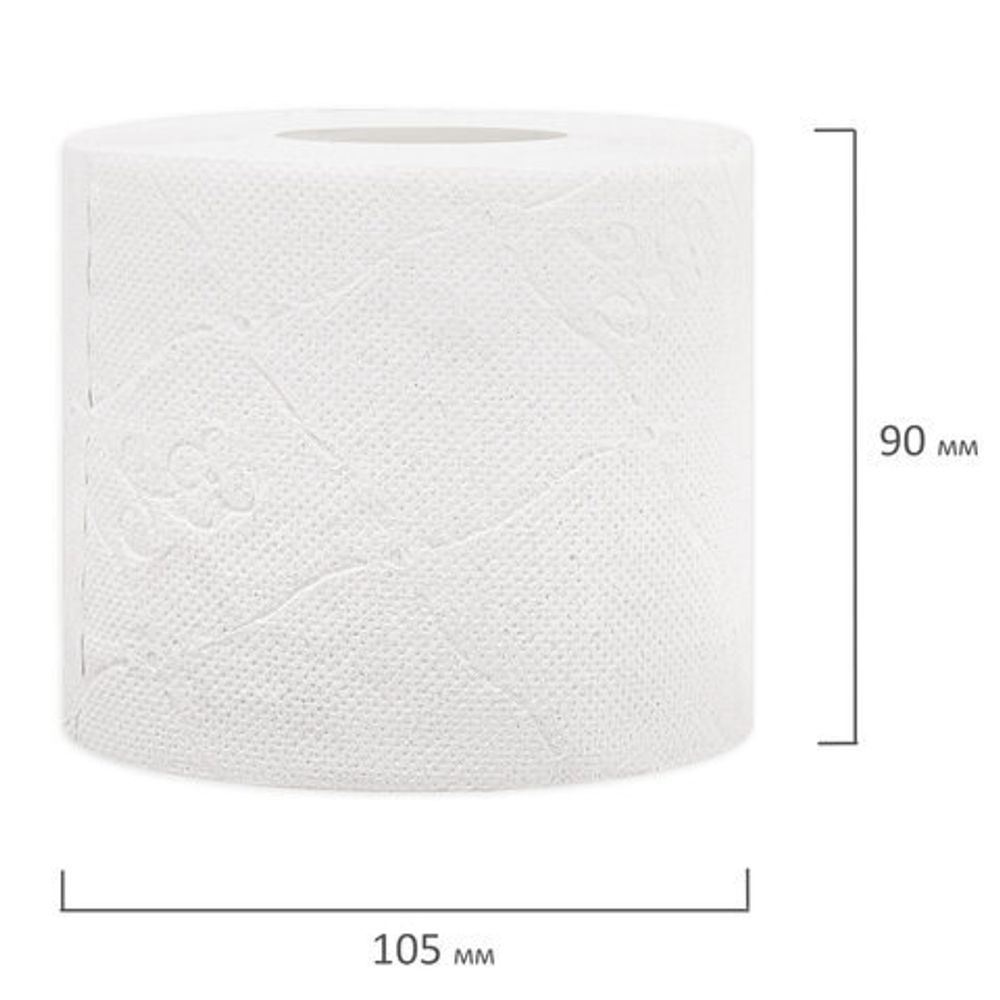 Бумага туалетная бытовая, спайка 4 шт., 2-х слойная (4х17,5 м), VEIRO Classic (Вейро), белая, 5с24