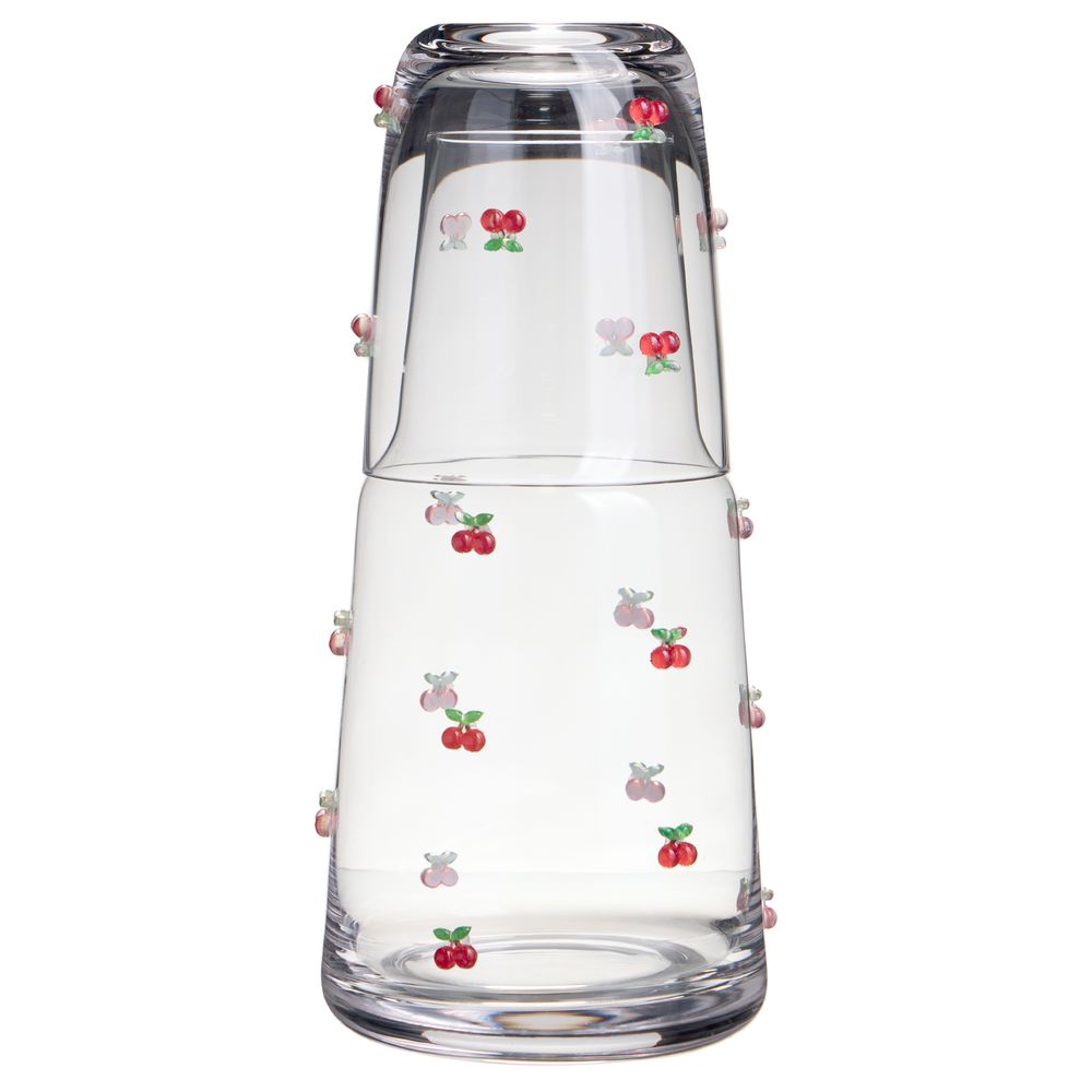 ГРАФИН С КРЫШКОЙ-СТАКАНОМ "FRUITY CHERRY" 890/330 МЛ