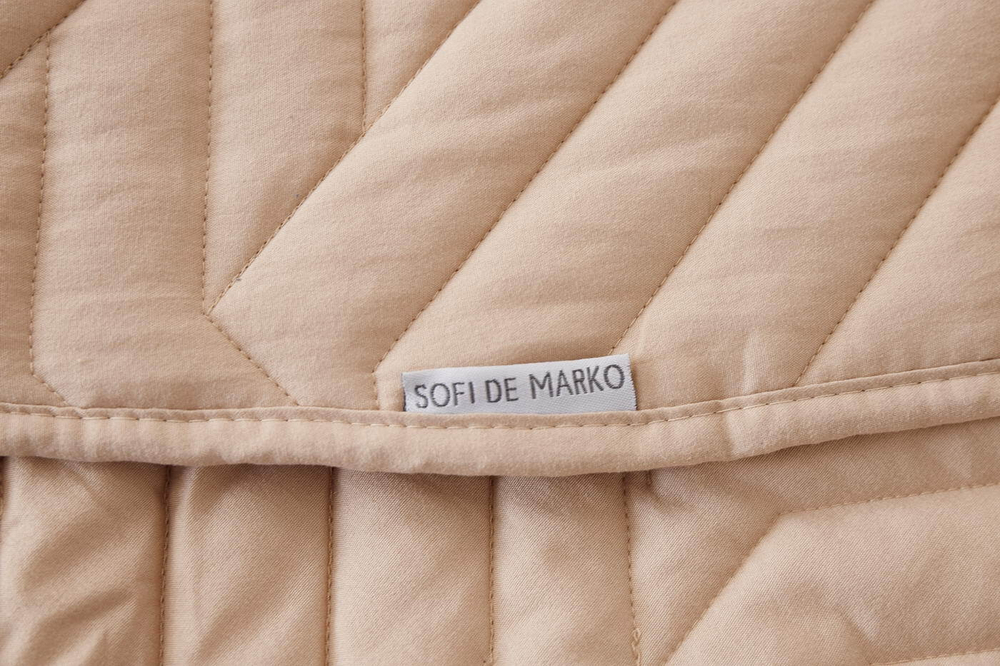 Покрывало 160х220 и наволочка 50х70 Sofi De MarkO Мориц бежевое