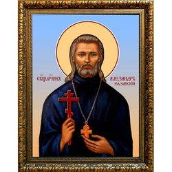 Александр Цицеронов (Рязанский) священномученик пресвитер. Икона на холсте.