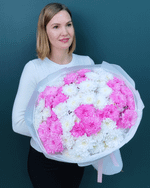 Хризантема кустовая белая и розовая,15шт(00442)