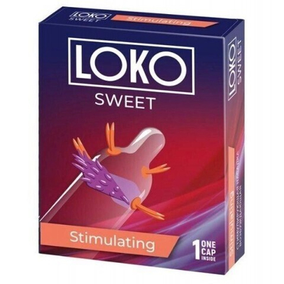 Насадка стимулирующая LOKO SWEET, с возбуждающим  эффектом