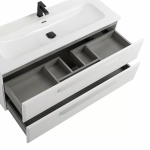 Тумба с раковиной Cezares ECO-CER-N 120 ECO-CER-N-1200-2C-SO-BL белая глянцевая