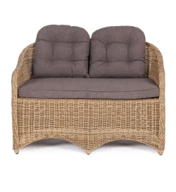 "Равенна" диван двухместный плетенный из ротанга, цвет соломенный