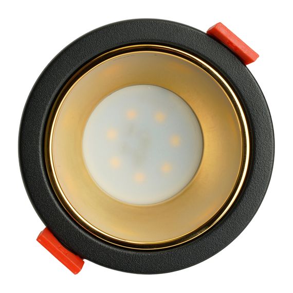 Светильник встраиваемый Feron DL3102 потолочный MR16 G5.3 черный + золото 51403
