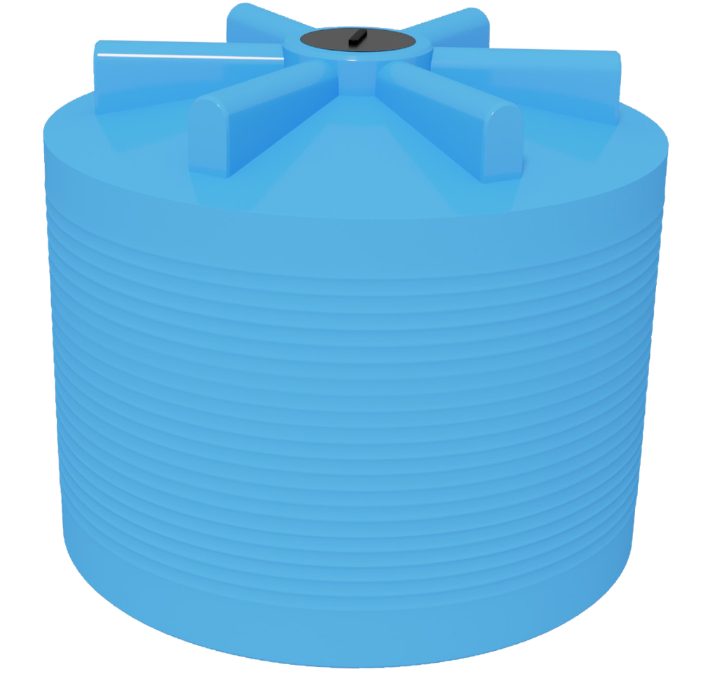Емкость ЭВЛ 4500 Ирпласт цилиндрическая 4500 л. вертикальный (2030x2030x1720см;голубой) - арт.560314