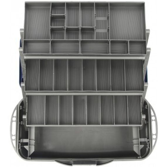 Ящик рыболова Helios трехполочный синий