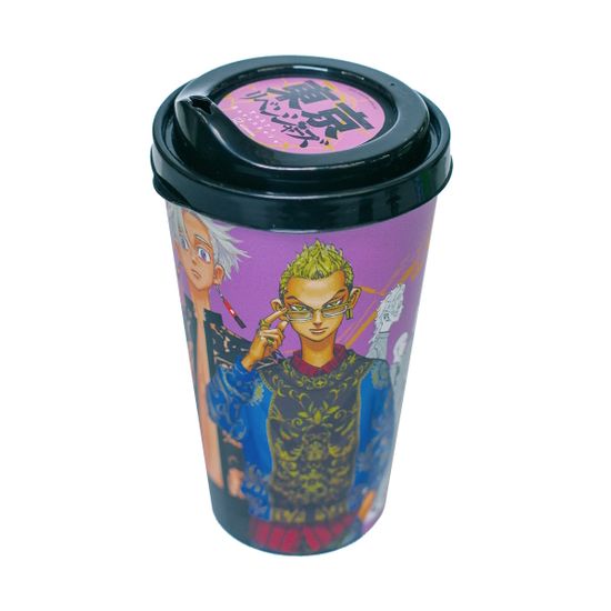 Стакан с крышкой Токийские мстители. Идзана и Кисаки 550 мл.