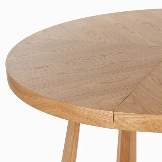 Раздвижной обеденный стол Brave Ø120-160 см, шпон дуба