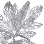 Ветка декоративная «Сказочный листопад» 25 см, Серебро