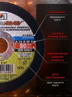 Диск, Круг зачистной Луга Абразив 125 x 6 x 22, 5 шт.