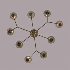 6554/9C CLASSI LN25 28 бронза/коньячный/металл/стекло Люстра потолочная E14 9*40W 220V MADONNA