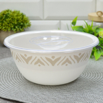 Чаша 1,7л "Эстетика" с крышкой, бело-бежевый