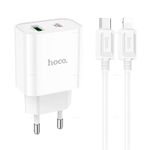 Зарядное устройство на Lightning Hoco C80A 20W PD + QC3.0 (White)