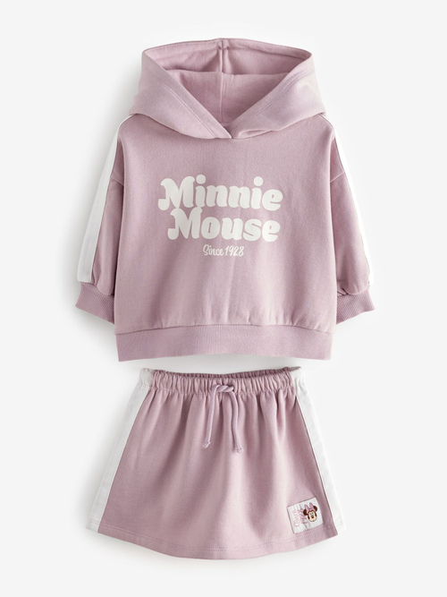 Толстовка с капюшоном и юбка в комплекте для девочки Next E60-787, Розовый