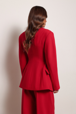 Жакет приталенный красный