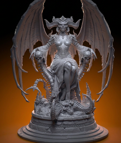 Фигурка, Лилит (Lilith) Королева суккубов, Diablo IV, высота композиции 20 см