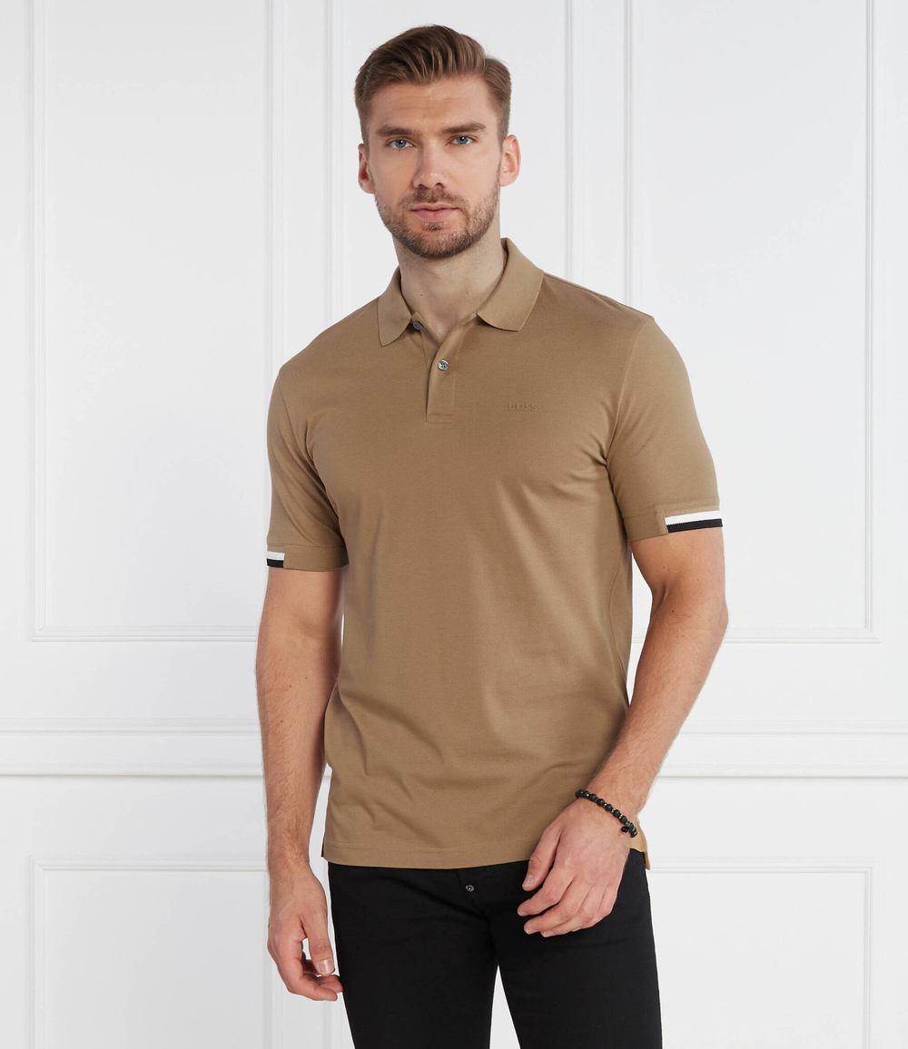Поло Parlay 147 BOSS BLACK - коричневый(50467113)