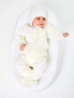 вязаный костюм для новорожденных