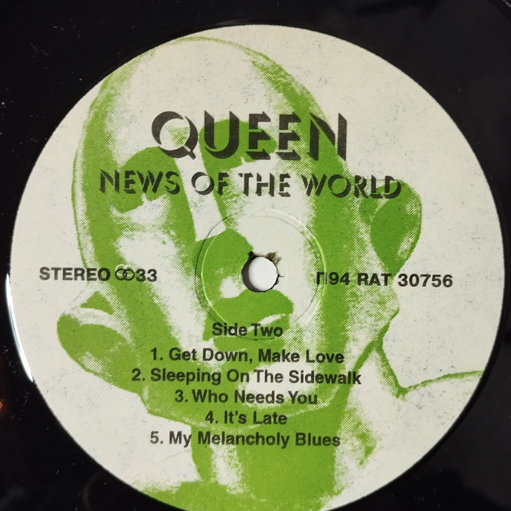 Винтажная виниловая пластинка LP Queen News Of The World (Россия 1994) We Will Rock You