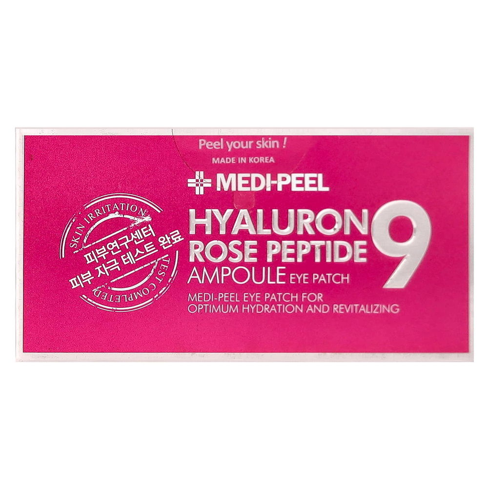 Medi-Peel, Hyaluron Peptide 9, патчи для глаз, роза, 60 шт.