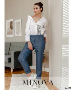 Брюки 2153-джинс Minova