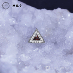 Shine Triangle Red & Crystal-