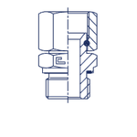 Штуцер FNE JIC 3/4" BSP 3/8"