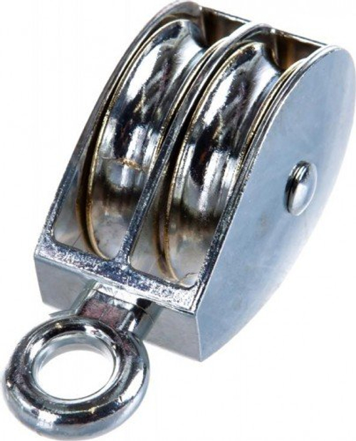 Блок двойной с металлическим шкивом цинк М40