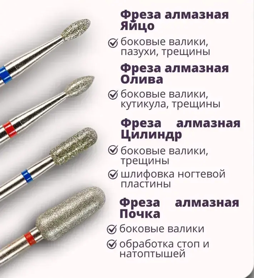 Набор фрез для маникюра и педикюра 15 шт.