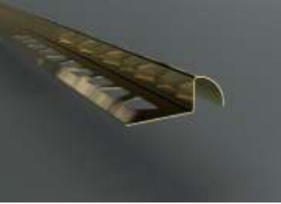 Наружный профиль для керамической плитки ZKUR, нержавеющая сталь полированная