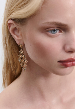 STRADIVARIUS Серьги в форме бриллиантов, золотой