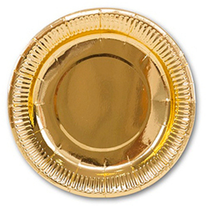 Тарелка-фольгирован-золотая-17см-6шт