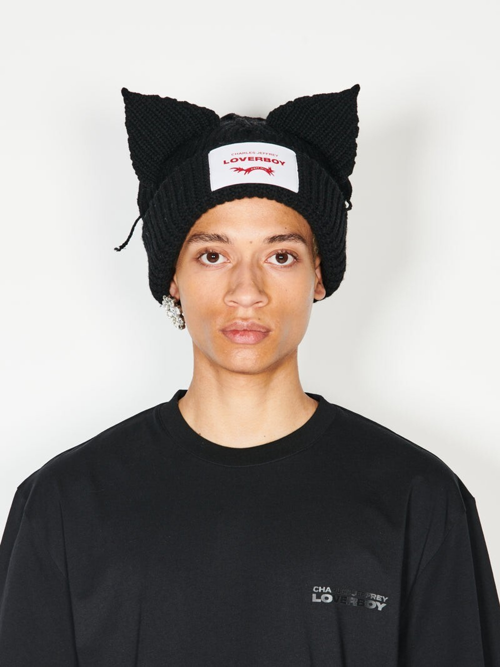 CHARLES JEFFERY LOVERBOY ШАПКА ЧЕРНАЯ CHUNKY EARS BEANIE