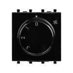 Механизм управления вентиляторами модульный, "Avanti", "Черный квадрат", 2 модуля