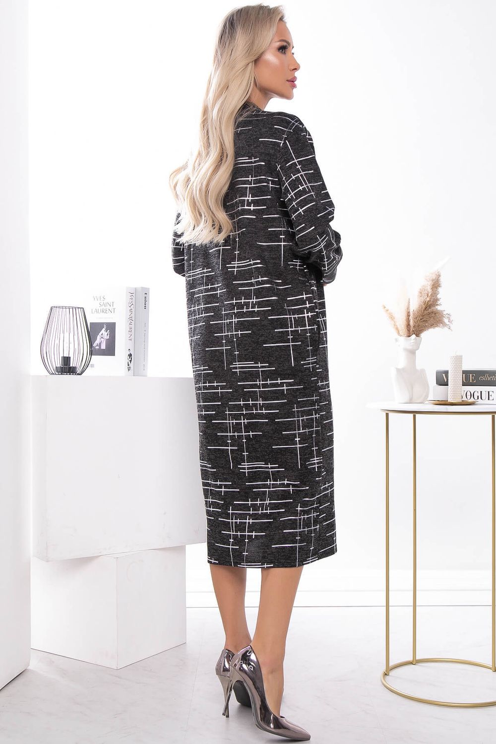 Платье "Янина" (серый меланж / серебро) П7516 LT Collection