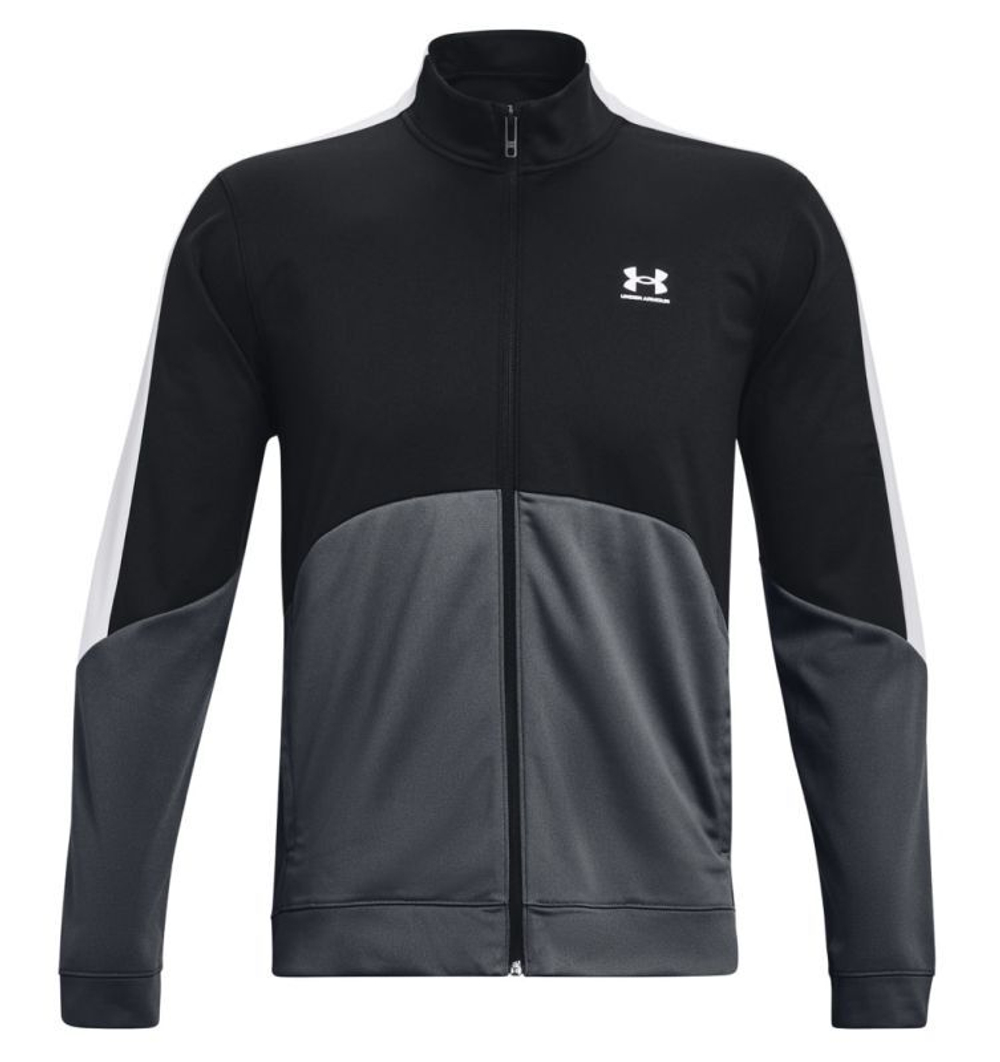 Мужская теннисная кофта Under Armour Tricot Jacket - black/pitch gray