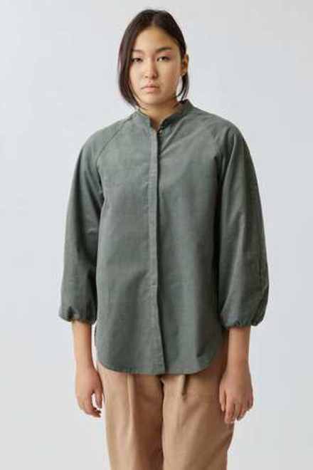 Рубашка покроя реглан из вельвета цвета хаки