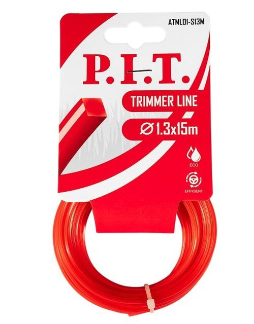 Леска для триммера 1.3мм*15м (квадрат, карт.уп) ATML01-S13M  P.I.T