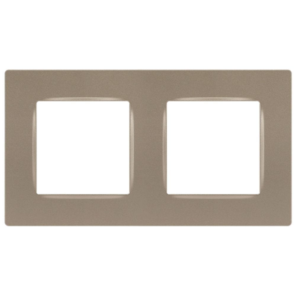 Рамка для розеток и выключателей ЭРА Серия 12 12-5202-04 на 2 поста, Классик, шампань