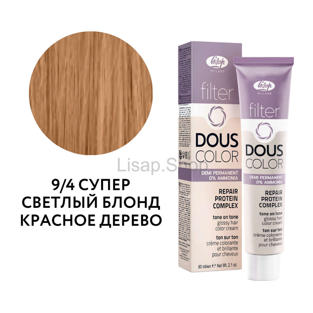 Полуперманентный безаммиачный крем-краситель тон-в-тон "Filter Dous Сolor" (60мл)