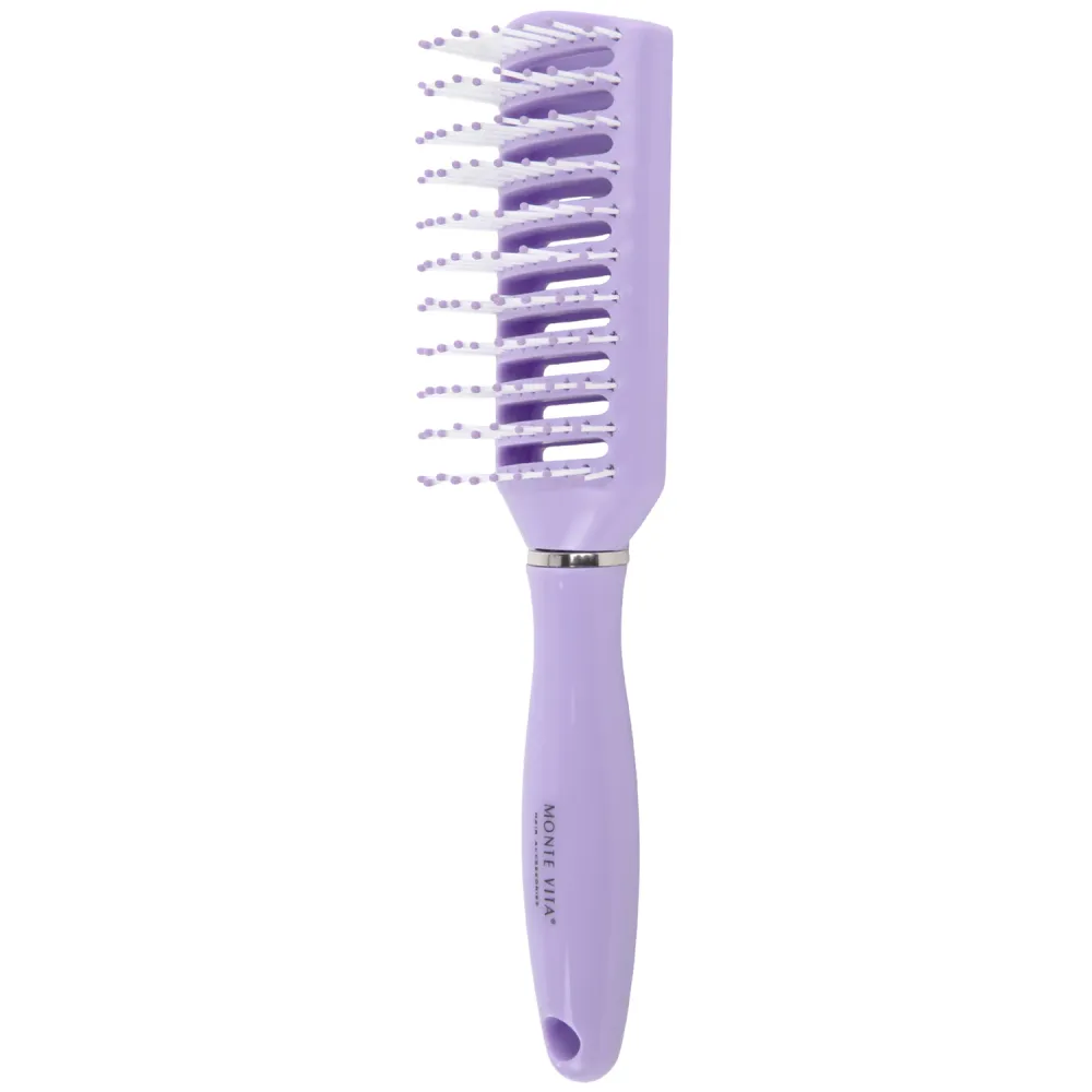 Расческа для волос скелетная, 22,5х4,5 см, продувная, фиолетовая/белая, MONTE VITA (МОНТЕ ВИТА), 457420