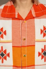 Рубашка Soeurs с подсолнухом красная