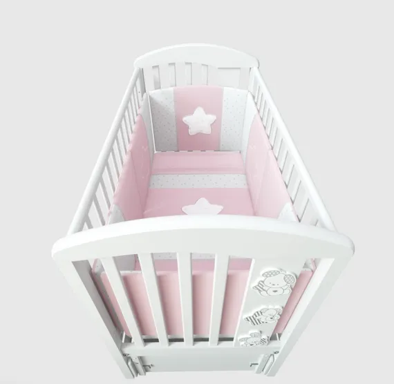 Набор в кровать для новорожденных Lollycottons Maks Star, Розовый