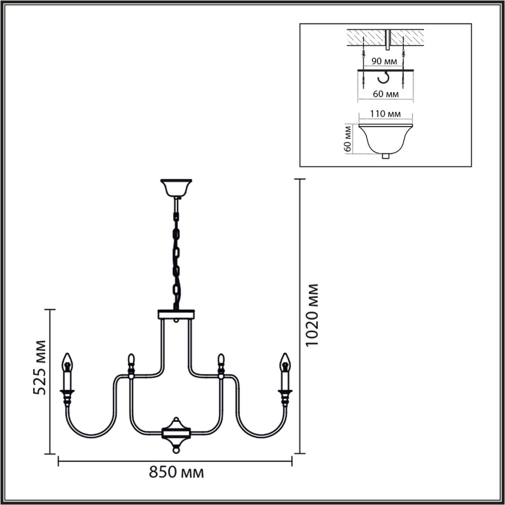 8317/12 CLASSI LN26 075 хром/металл Люстра E14 12*40W 220V SUANA