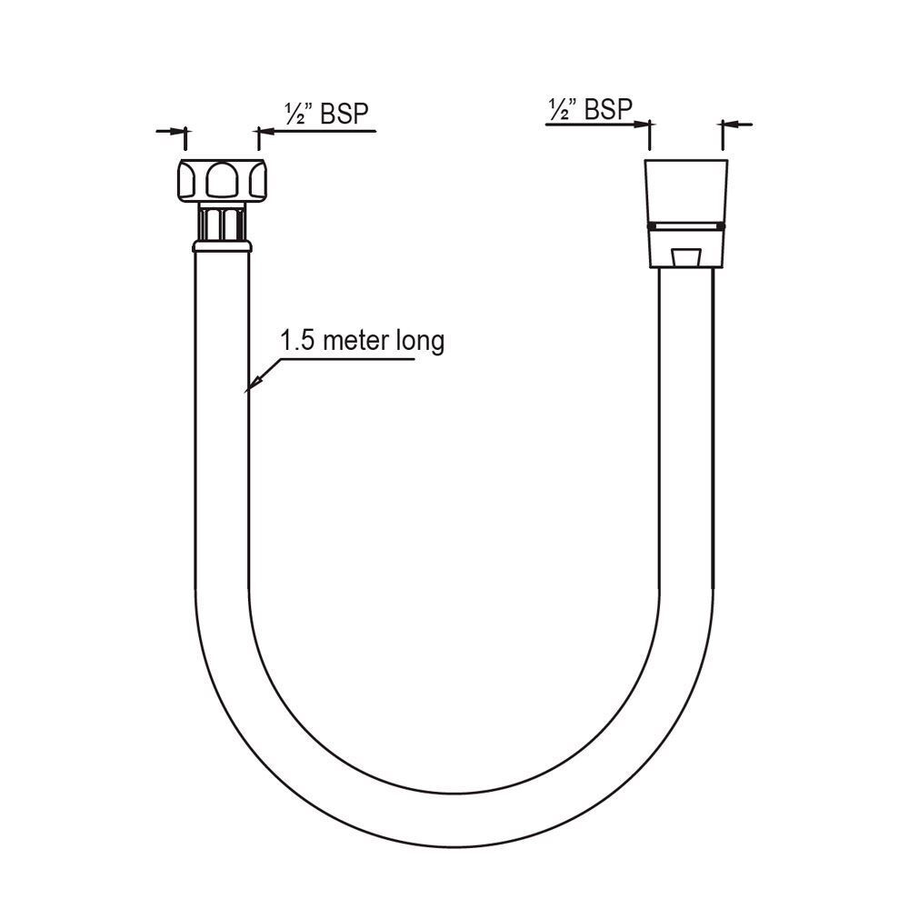 Шланг пластиковый душевой SHA-CHR-571