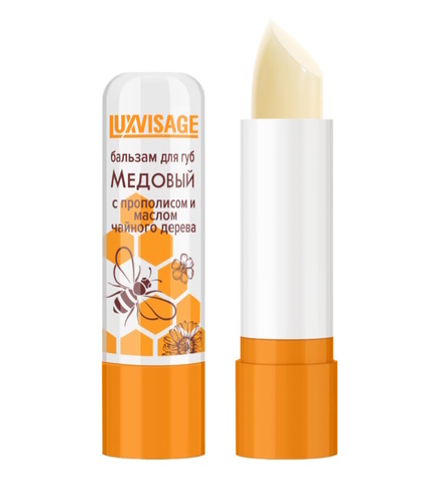 Бальзам для губ Медовый с прополисом и маслом чайного дерева LuxVisage