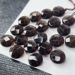 Дымчатый кварц (раухтопаз), монетка огранка, 10мм, штучно