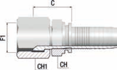 Фитинг DN 16 JIC (Г) 7/8 ALFAGOMMA